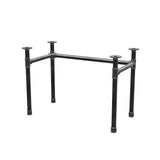 Base per scrivania, struttura a U, ghisa e acciaio Ø 42 mm, 106 × 56 cm, altezza 70 cm