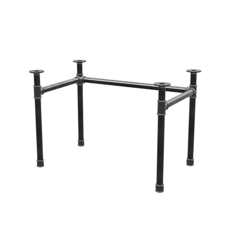 Base per scrivania, struttura a U, ghisa e acciaio Ø 42 mm, 106 × 66 cm, altezza 70 cm