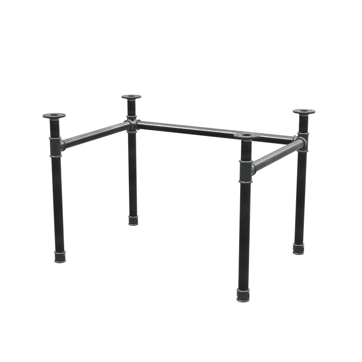 Base per scrivania, struttura a U, ghisa e acciaio Ø 42 mm, 106 × 76 cm, altezza 70 cm