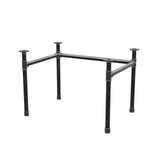 Base per scrivania, struttura a U, ghisa e acciaio Ø 42 mm, 106 × 76 cm, altezza 70 cm