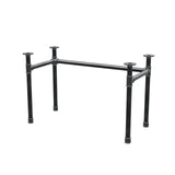 Base per scrivania, struttura a U, ghisa e acciaio Ø 42 mm, 116 × 56 cm, altezza 70 cm