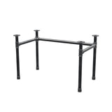Base per scrivania, struttura a U, ghisa e acciaio Ø 42 mm, 116 × 66 cm, altezza 70 cm