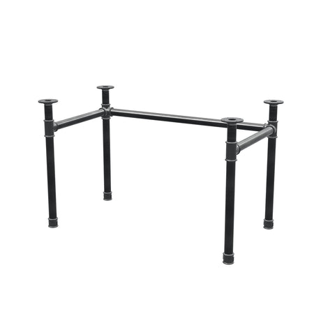 Base per scrivania, struttura a U, ghisa e acciaio Ø 42 mm, 116 × 66 cm, altezza 70 cm