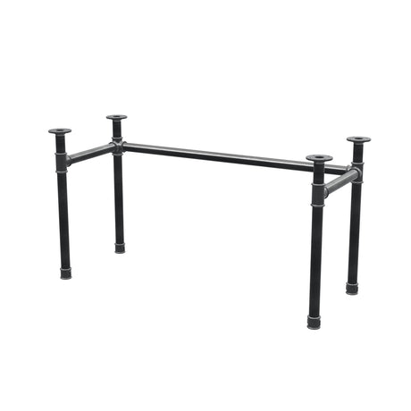 Base per scrivania, struttura a U, ghisa e acciaio Ø 42 mm, 136 × 56 cm, altezza 70 cm