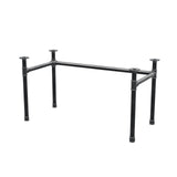 Base per scrivania, struttura a U, ghisa e acciaio Ø 42 mm, 136 × 66 cm, altezza 70 cm