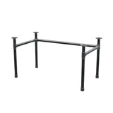 Base per scrivania, struttura a U, ghisa e acciaio Ø 42 mm, 136 × 76 cm, altezza 70 cm