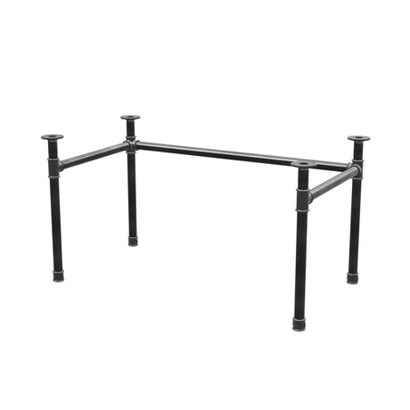 Base per scrivania, struttura a U, ghisa e acciaio Ø 42 mm, 136 × 76 cm, altezza 70 cm