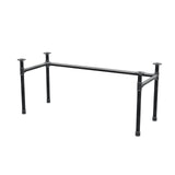 Base per scrivania, struttura a U, ghisa e acciaio Ø 42 mm, 166 × 66 cm, altezza 70 cm