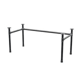Base per scrivania, struttura a U, ghisa e acciaio Ø 42 mm, 166 × 76 cm, altezza 70 cm