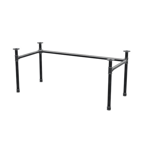 Base per scrivania, struttura a U, ghisa e acciaio Ø 42 mm, 166 × 76 cm, altezza 70 cm
