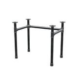 Base per scrivania, struttura a U, ghisa e acciaio Ø 42 mm, 86 × 56 cm, altezza 70 cm