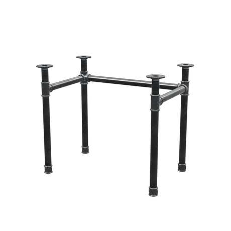 Base per scrivania, struttura a U, ghisa e acciaio Ø 42 mm, 86 × 56 cm, altezza 70 cm