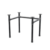 Base per scrivania, struttura a U, ghisa e acciaio Ø 42 mm, 86 × 66 cm, altezza 70 cm