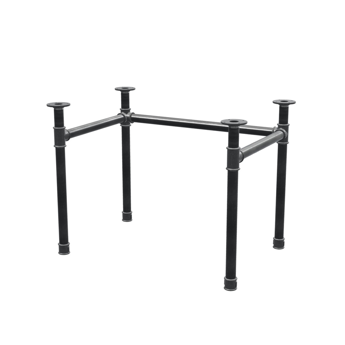Base per scrivania, struttura a U, ghisa e acciaio Ø 42 mm, 96 × 66 cm, altezza 70 cm