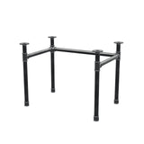 Base per scrivania, struttura a U, ghisa e acciaio Ø 42 mm, 96 × 66 cm, altezza 70 cm