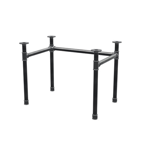 Base per scrivania, struttura a U, ghisa e acciaio Ø 42 mm, 96 × 66 cm, altezza 70 cm