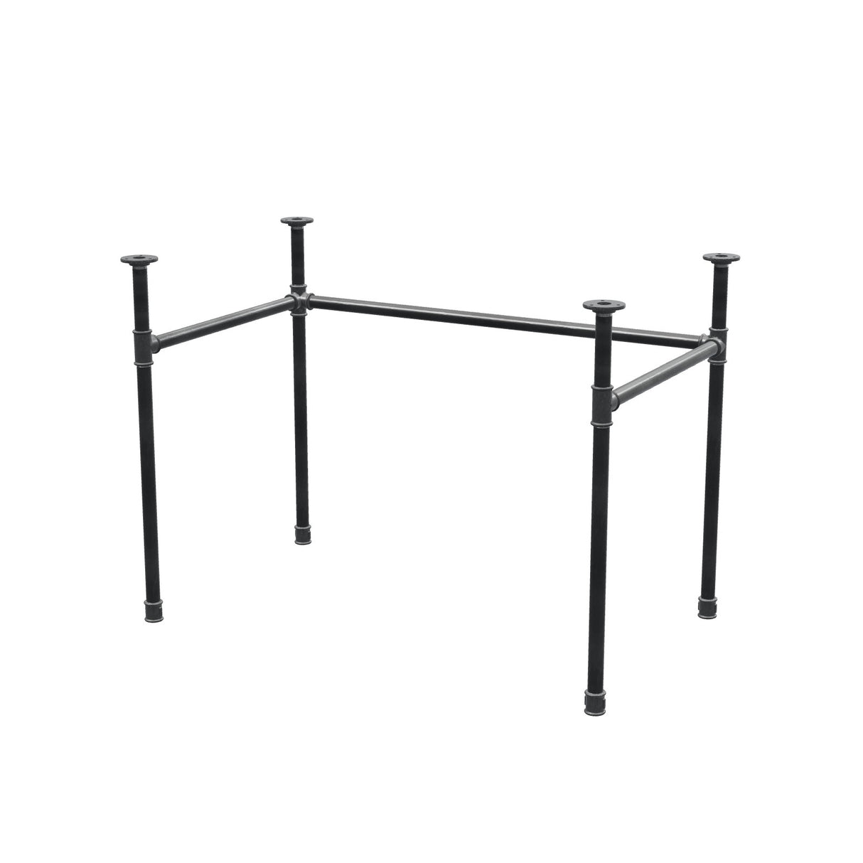 Base per scrivania, struttura a U, ghisa e acciaio Ø 27 mm, 101 × 61 cm, altezza 71 cm