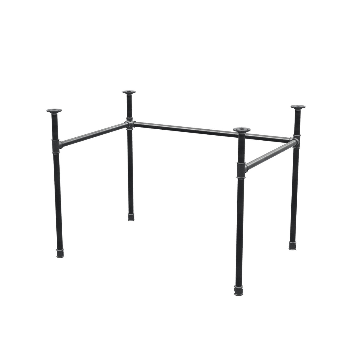 Base per scrivania, struttura a U, ghisa e acciaio Ø 27 mm, 101 × 71 cm, altezza 71 cm