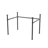 Base per scrivania, struttura a U, ghisa e acciaio Ø 27 mm, 101 × 71 cm, altezza 71 cm