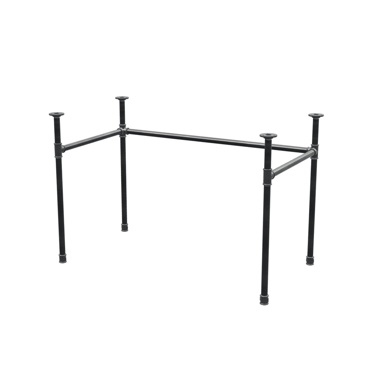 Base per scrivania, struttura a U, ghisa e acciaio Ø 27 mm, 111 × 61 cm, altezza 71 cm
