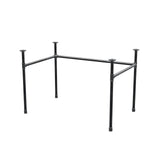 Base per scrivania, struttura a U, ghisa e acciaio Ø 27 mm, 111 × 71 cm, altezza 71 cm