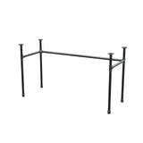 Base per scrivania, struttura a U, ghisa e acciaio Ø 27 mm, 131 × 51 cm, altezza 71 cm