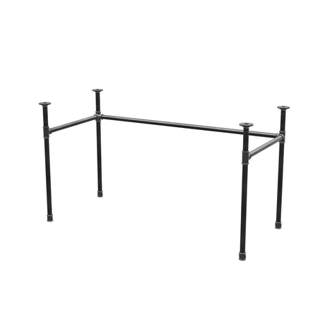Base per scrivania, struttura a U, ghisa e acciaio Ø 27 mm, 131 × 61 cm, altezza 71 cm