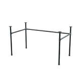 Base per scrivania, struttura a U, ghisa e acciaio Ø 27 mm, 131 × 71 cm, altezza 71 cm