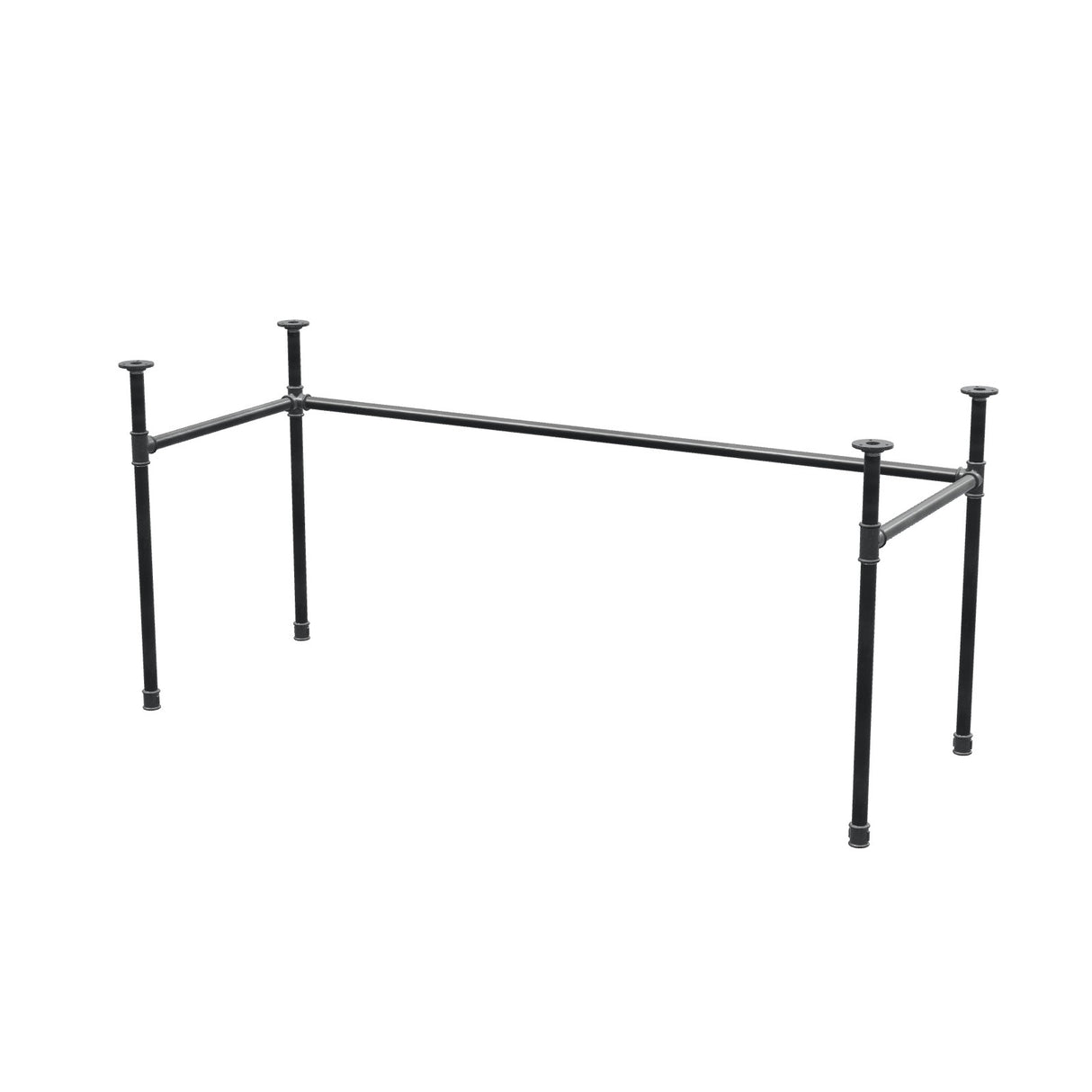 Base per scrivania, struttura a U, ghisa e acciaio Ø 27 mm, 161 × 61 cm, altezza 71 cm