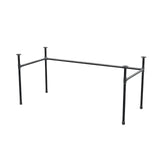 Base per scrivania, struttura a U, ghisa e acciaio Ø 27 mm, 161 × 71 cm, altezza 71 cm