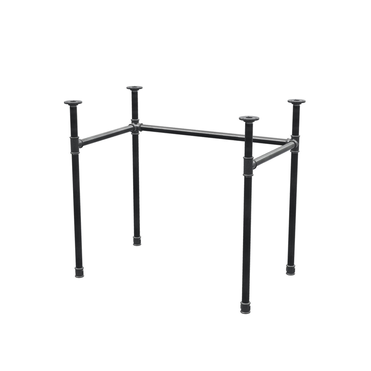 Base per scrivania, struttura a U, ghisa e acciaio Ø 27 mm, 81 × 51 cm, altezza 71 cm