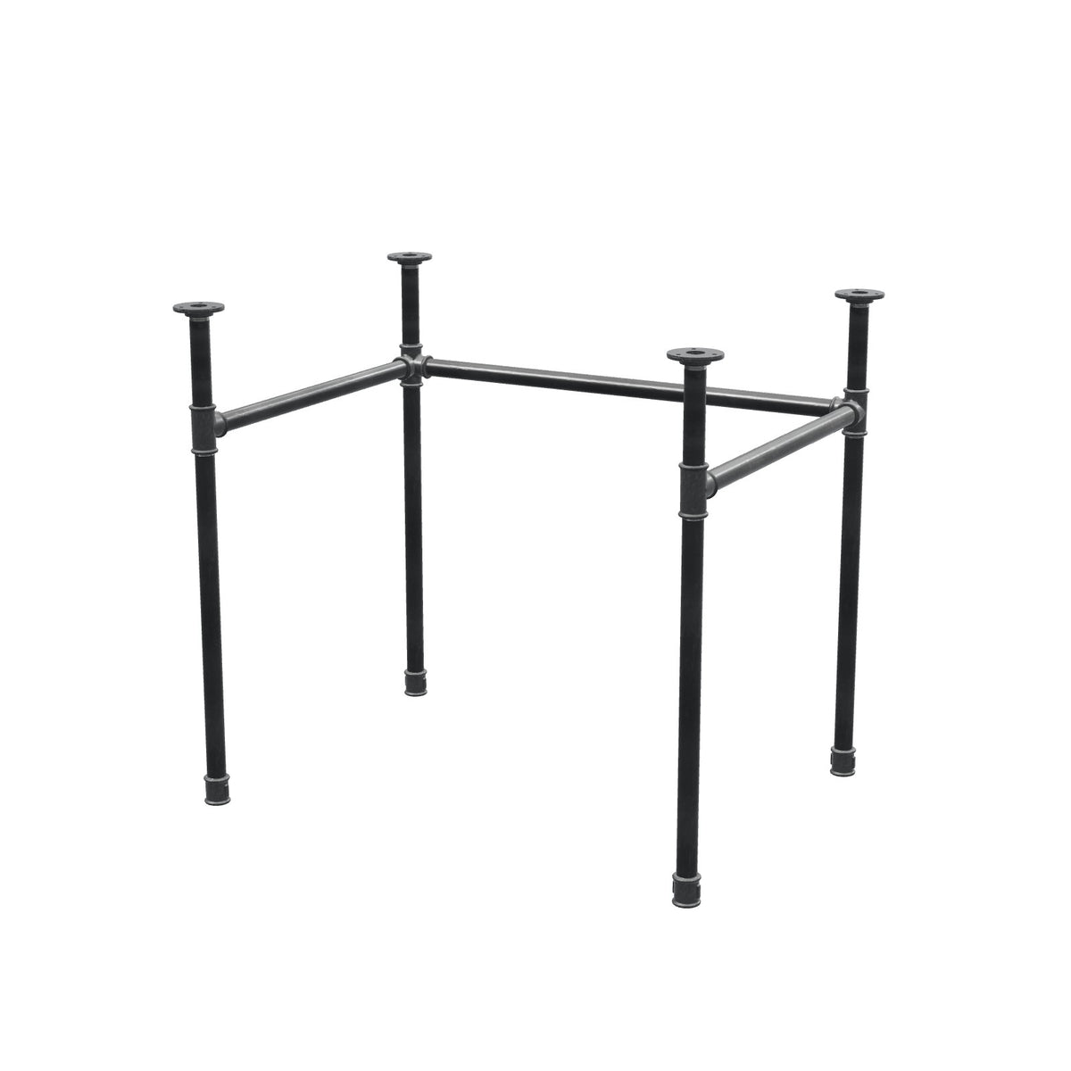 Base per scrivania, struttura a U, ghisa e acciaio Ø 27 mm, 81 × 61 cm, altezza 71 cm