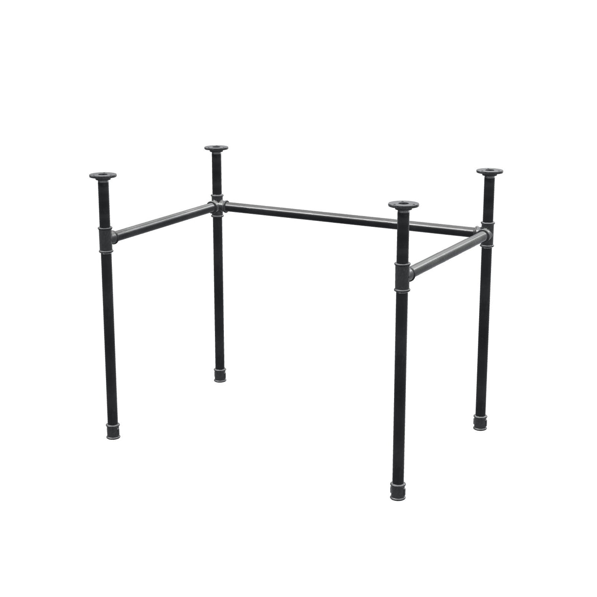 Base per scrivania, struttura a U, ghisa e acciaio Ø 27 mm, 91 × 61 cm, altezza 71 cm