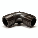 Raccord coude fonte noire 90° Mal/Mal - photo produit fond blanc 2