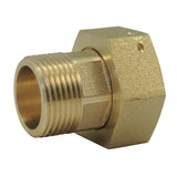 Mezzo raccordo bocchettone per contatore serie gas ISO 228/1 in ottone CW617N - vista isometrica 3/4