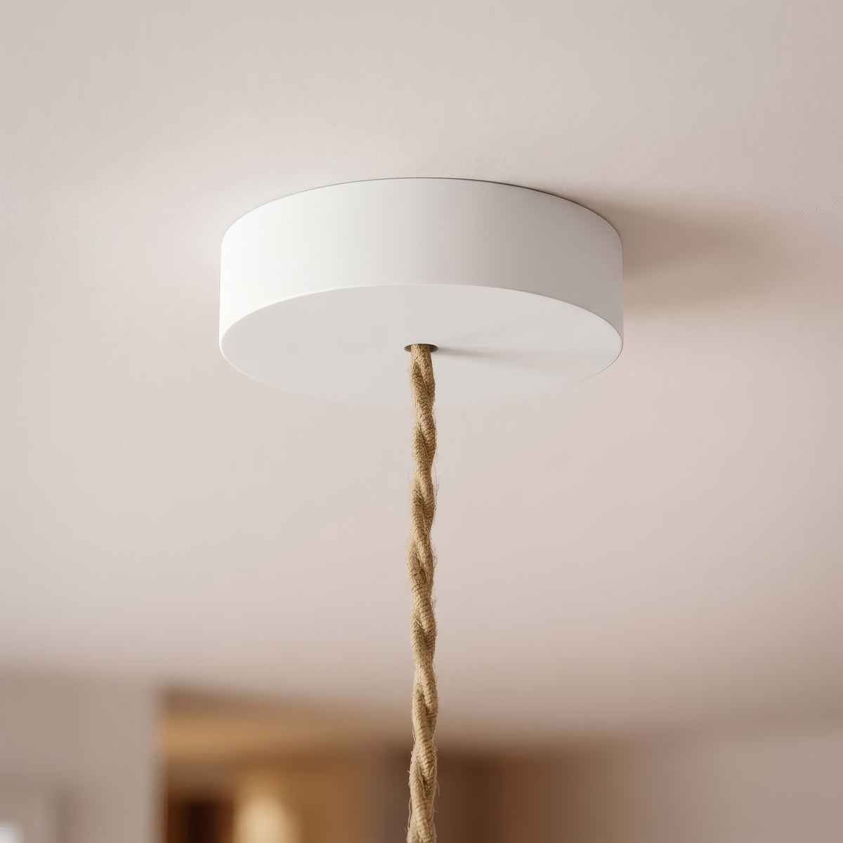 Rosone rotondo in legno, Ø 120 mm — Bianco