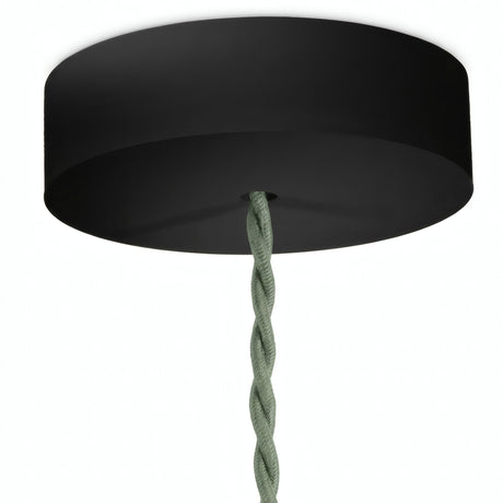 Rosone rotondo in legno, Ø 120 mm — Nero
