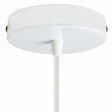 Rosone cilindrico in metallo, Ø 120 mm — Conico in termoplastica / Bianco lucido