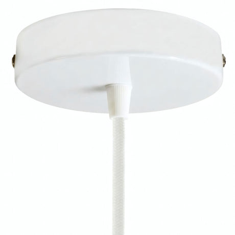 Rosone cilindrico in metallo, Ø 120 mm — Conico in termoplastica / Bianco lucido