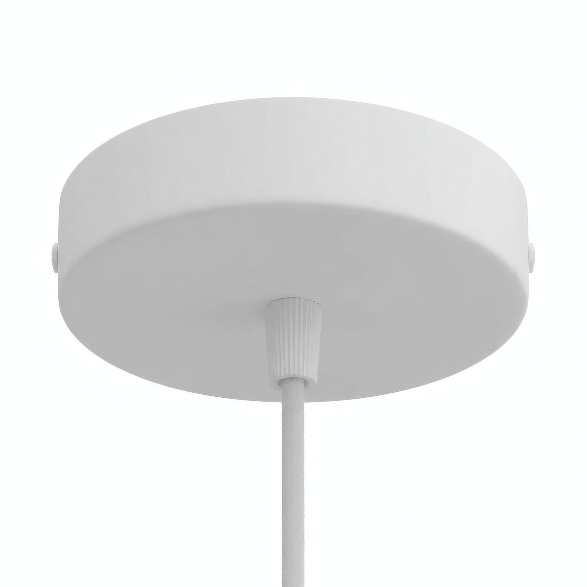 Rosone cilindrico in metallo, Ø 120 mm — Conico in termoplastica / Bianco opaco