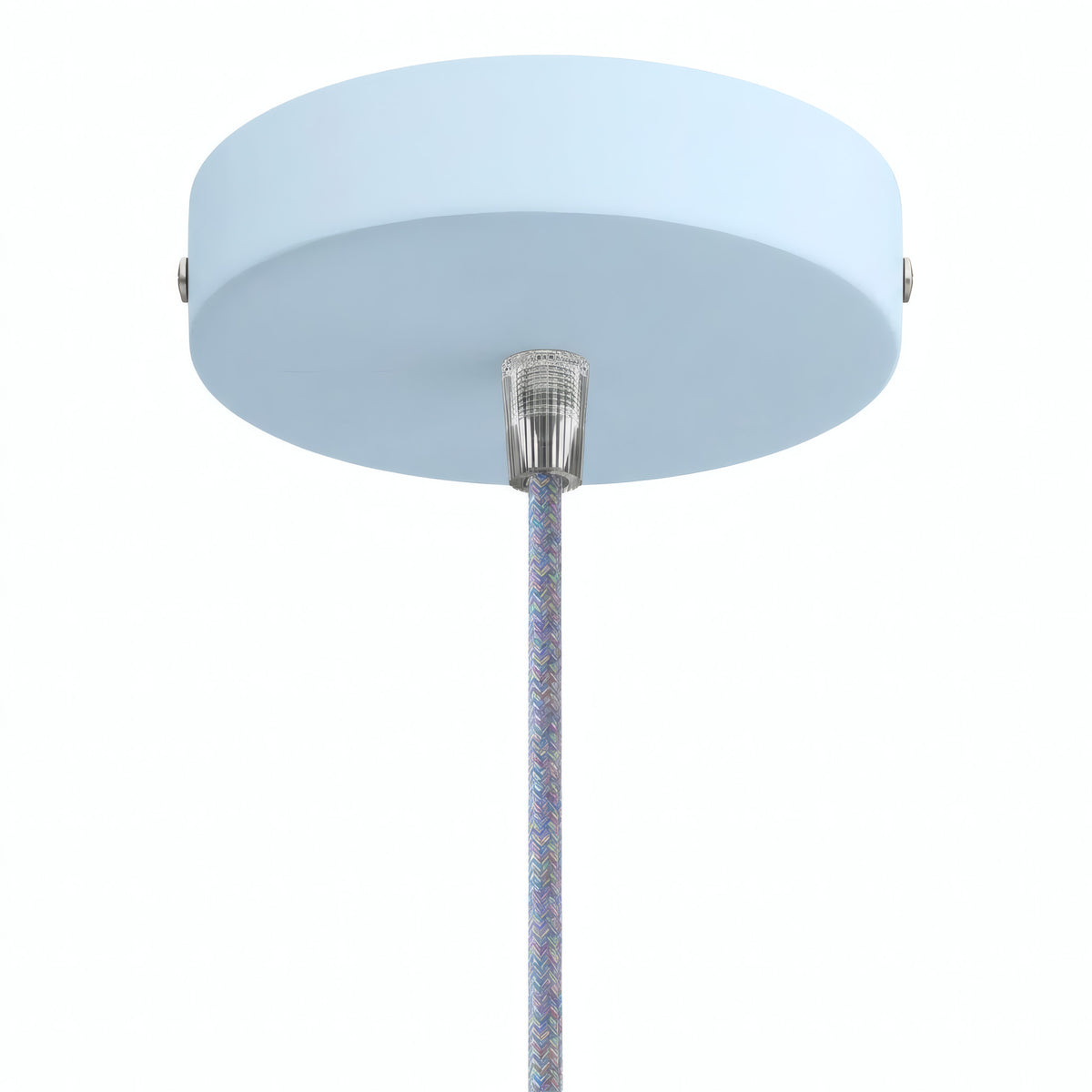 Rosone cilindrico in metallo, Ø 120 mm — Conico in termoplastica / Azzurro cielo
