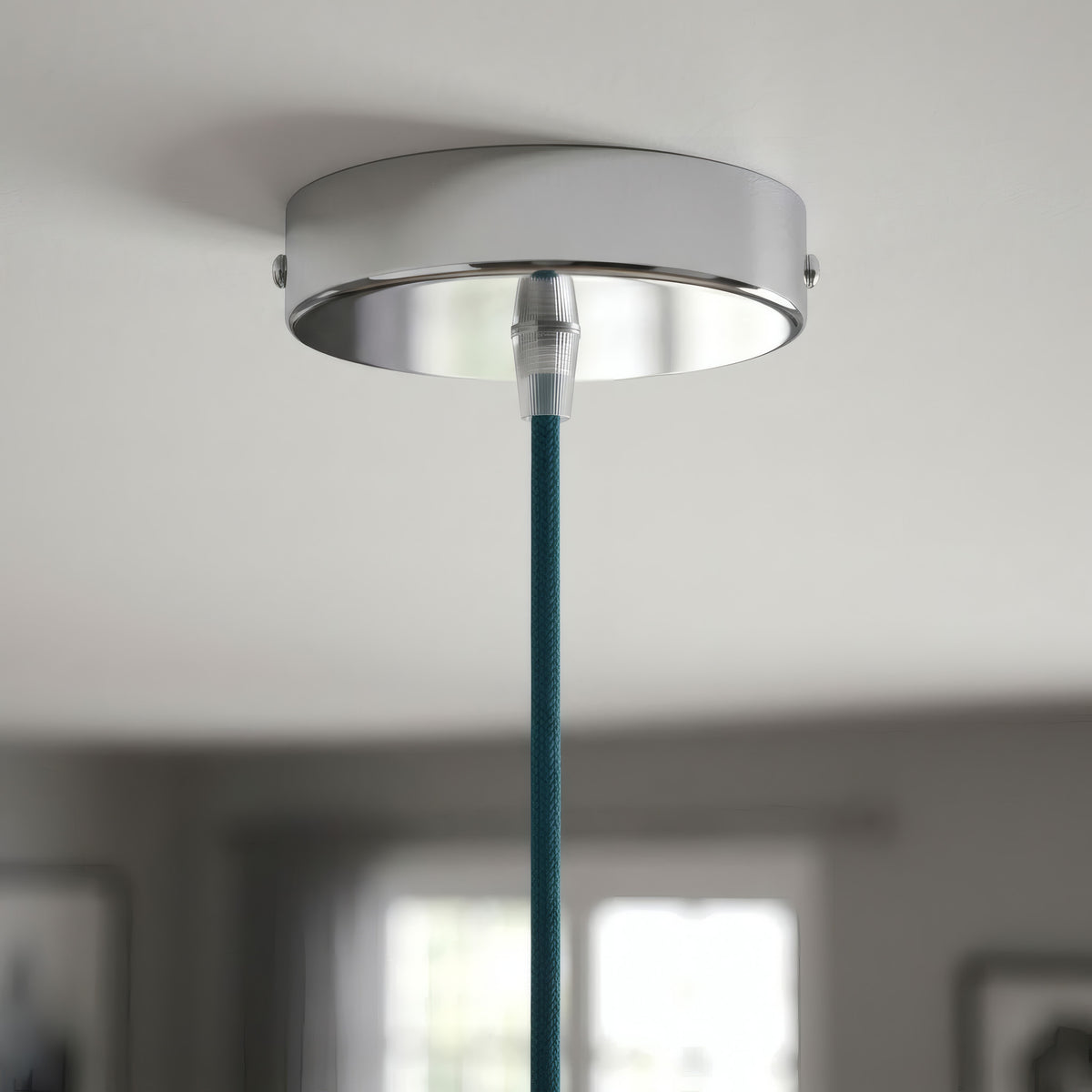 Rosone cilindrico in metallo, Ø 120 mm — Conico in termoplastica / Cromato