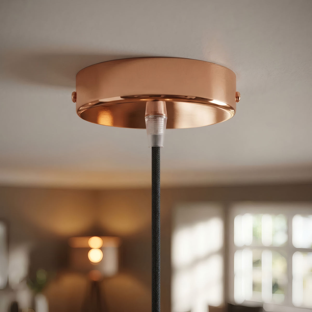 Rosone cilindrico in metallo, Ø 120 mm — Conico in termoplastica / Rame
