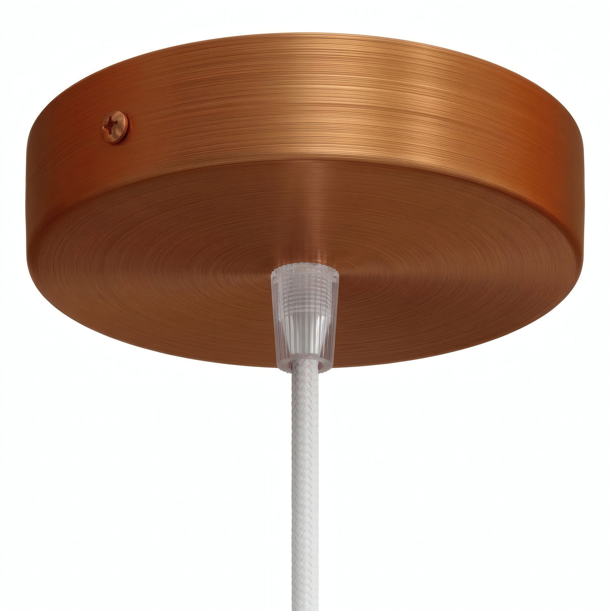 Rosone cilindrico in metallo, Ø 120 mm — Conico in termoplastica / Rame satinato