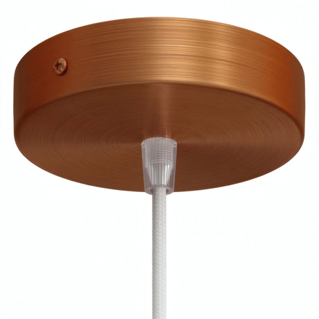 Rosone cilindrico in metallo, Ø 120 mm — Conico in termoplastica / Rame satinato
