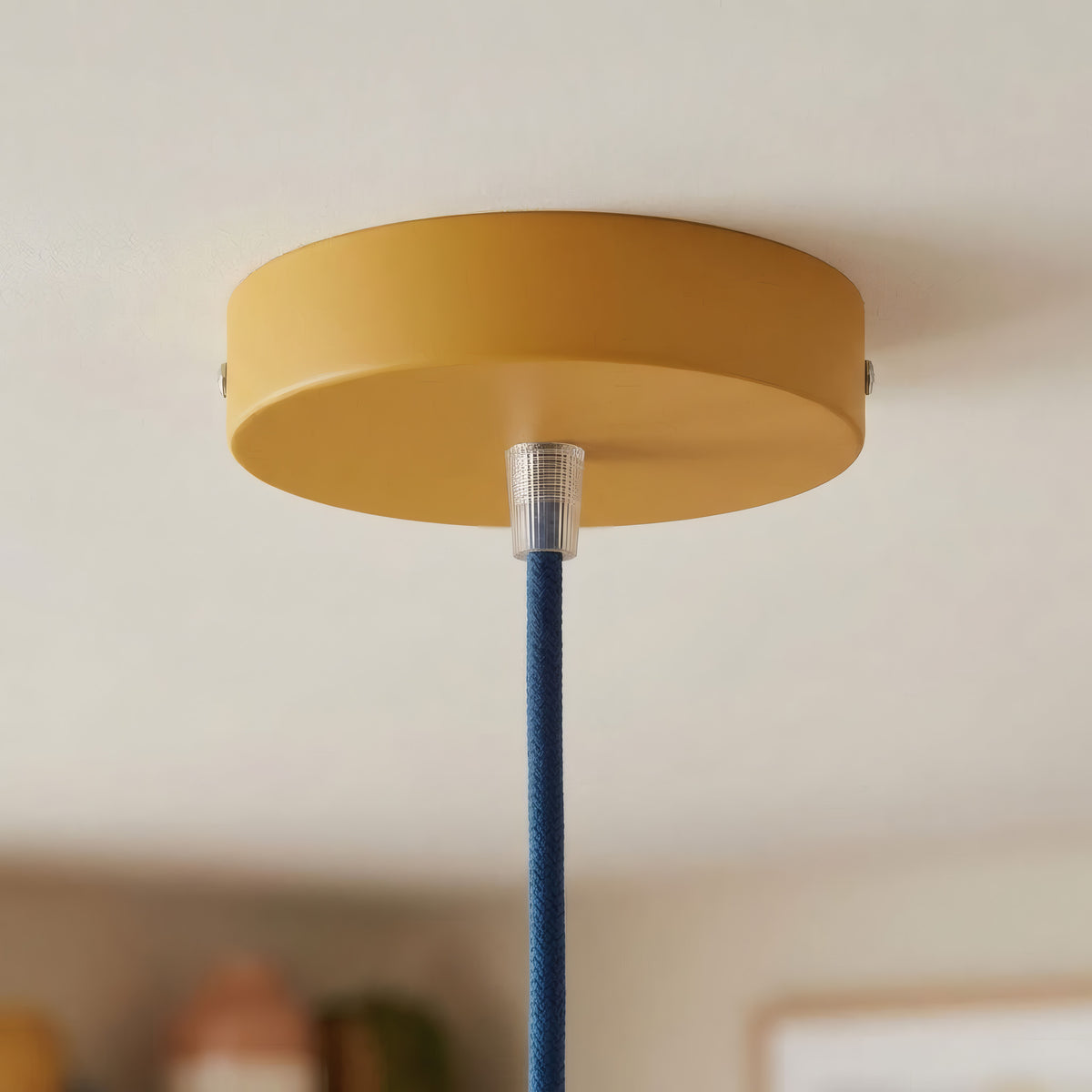 Rosone cilindrico in metallo, Ø 120 mm — Conico in termoplastica / Senape