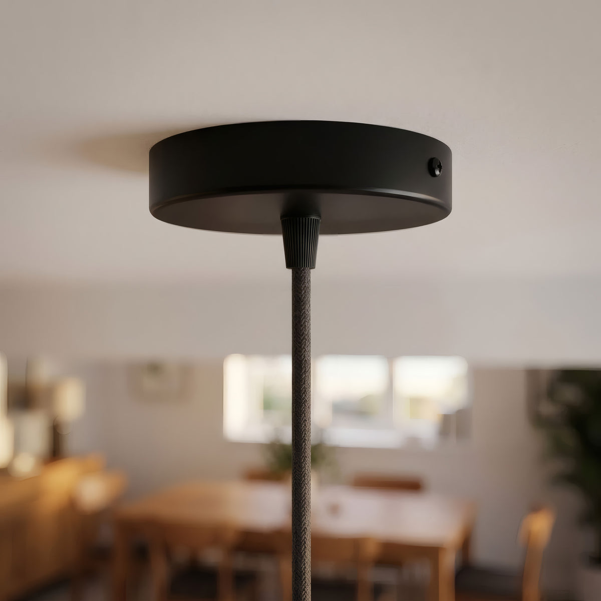 Rosone cilindrico in metallo, Ø 120 mm — Conico in termoplastica / Nero