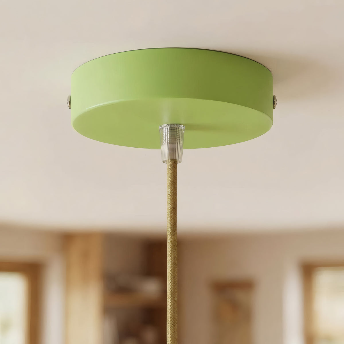 Rosone cilindrico in metallo, Ø 120 mm — Conico in termoplastica / Verde prato