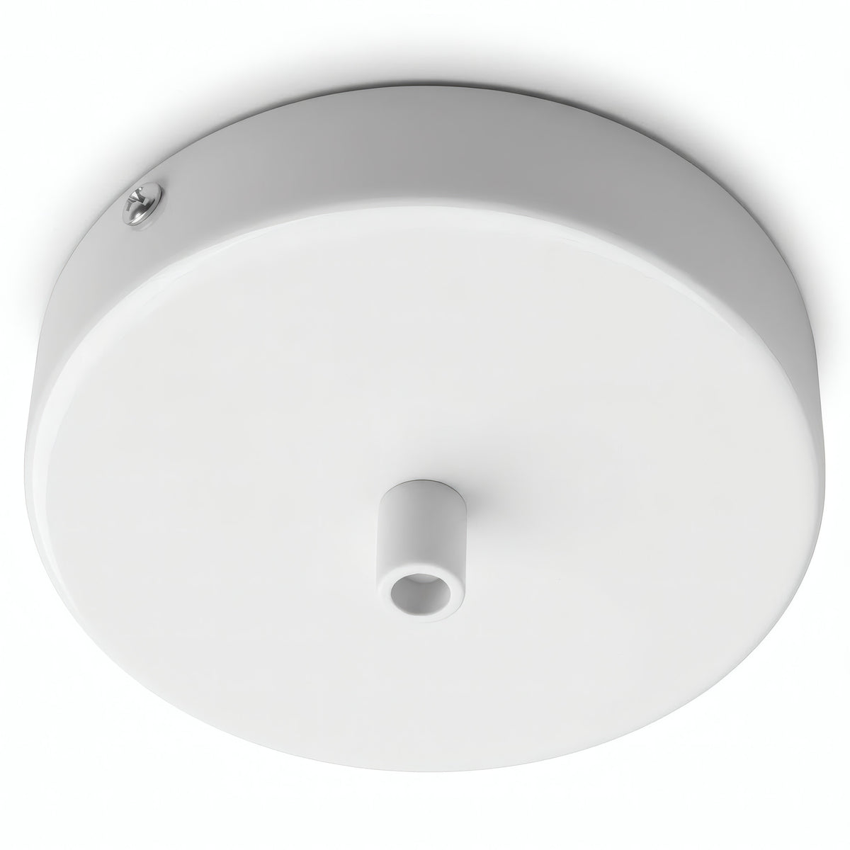 Rosone cilindrico in metallo, Ø 120 mm — Cilindrico in metallo / Bianco lucido
