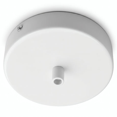 Rosone cilindrico in metallo, Ø 120 mm — Cilindrico in metallo / Bianco lucido